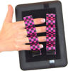 Picture of LAZY-HANDS 4-Loop Grips (x2 Grips) for e-Readers - XL (Black & Pink Checkers)