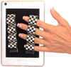 Picture of LAZY-HANDS 4-Loop Grips (x2 Grips) for e-Readers - XL (Black & White Checkers)