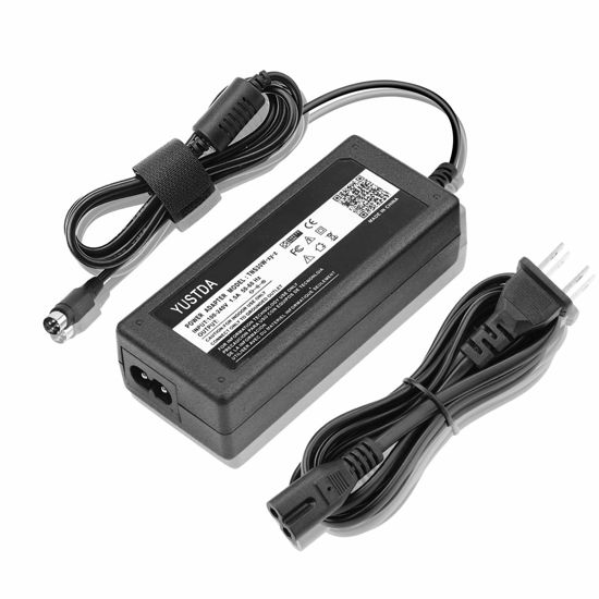 Picture of 24V 4-Pin AC/DC Adapter Replacement for Canon imageFORMULA DR-M260 2405C002 DRM260 Sheetfed DR-C230 2646c003 DRC230 ADF CR-120 CR-150 1722C001 1721C001 Check Scanner Power Supply Charger