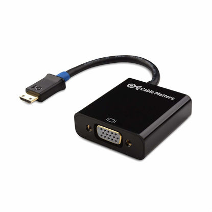 Picture of Cable Matters Mini HDMI to VGA Adapter (Mini HDMI to VGA Converter) in Black
