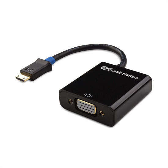 Picture of Cable Matters Mini HDMI to VGA Adapter (Mini HDMI to VGA Converter) in Black