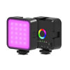 Picture of Andoer RGB Video Lights, LED Camera Light Mini Photography Lamp Dimmable LED Light Portable Vlog Light with 1200mAh Battery USB Charging Port 3 Cold Shoes 70 LED Beads 3000K-9000K Color Temperature