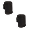 Picture of PartyKindom 2pcs Camera Lens Bag Camera Len Protector Water Resistant Camera Lens Case Lens Filter Case Shockproof Lens Case Camera Video Lens Storage Bag 210d Fiber Cloth Profession Appendix