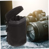 Picture of PartyKindom 2pcs Camera Lens Bag Camera Len Protector Water Resistant Camera Lens Case Lens Filter Case Shockproof Lens Case Camera Video Lens Storage Bag 210d Fiber Cloth Profession Appendix