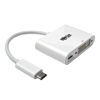 Picture of Tripp Lite USB C to DVI Video Adapter Converter 1080p w/ USB-C PD Charging, Thunderbolt 3 Compatible, USB Type C, USB Type-C (U444-06N-D-C)