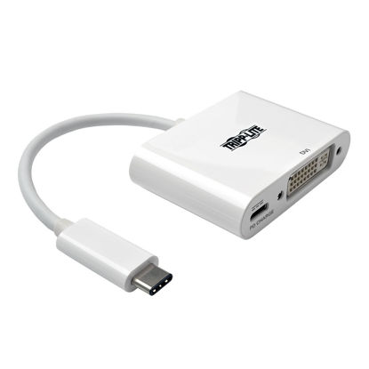 Picture of Tripp Lite USB C to DVI Video Adapter Converter 1080p w/ USB-C PD Charging, Thunderbolt 3 Compatible, USB Type C, USB Type-C (U444-06N-D-C)