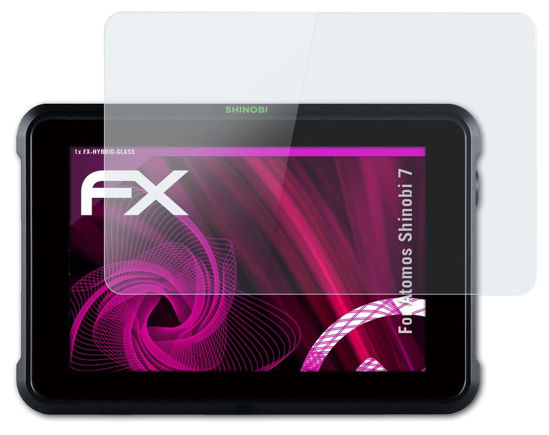 Picture of atFoliX Plastic Glass Protective Film Compatible with Atomos Shinobi 7 Glass Protector, 9H Hybrid-Glass FX Glass Screen Protector of Plastic