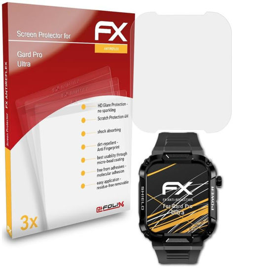 Picture of atFoliX Screen Protector compatible with Gard Pro Ultra Screen Protection Film, anti-reflective and shock-absorbing FX Protector Film (3X)