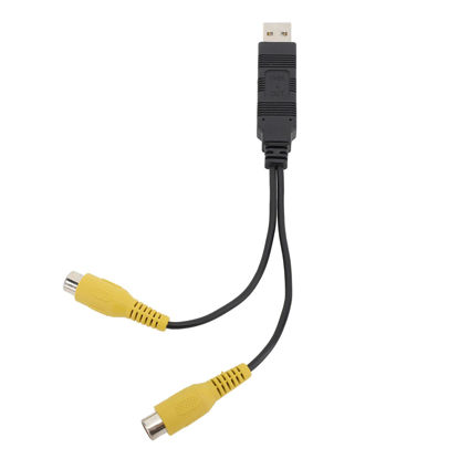 Picture of Kuuleyn Video Out Adapter, RCA Composite Cvbs Video Audio Converter Adapter, USB to Cvbs Video Output Adapter HD Video Easy to Use USB to RCA Interface Cable Adapter for Vehicle