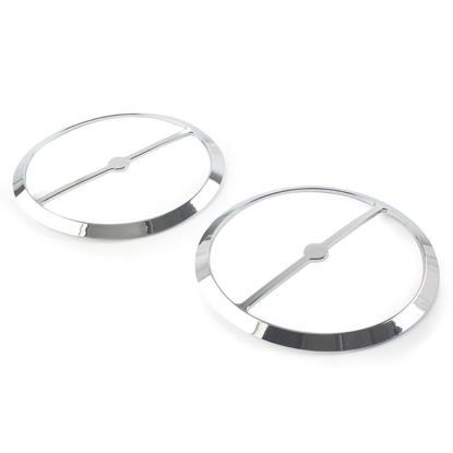 Picture of GZYF Left & Right Motorcycle Speaker Trim Ring Cover, Motorbike Speaker Grill Cover Fit For Harley Electra Glide, Street Glide, Ultra Limited, Tri Glide 2014-2023, Chrome