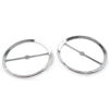 Picture of GZYF Left & Right Motorcycle Speaker Trim Ring Cover, Motorbike Speaker Grill Cover Fit For Harley Electra Glide, Street Glide, Ultra Limited, Tri Glide 2014-2023, Chrome