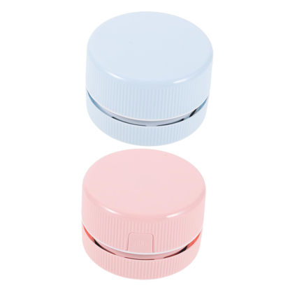 Picture of Uonlytech 2pcs Mini Vacuum Cleaner Handheld Vaccuum Table Vaccum Cleaner Portable USB Vacuum Cleaner USB Desktop Vacuum Cleaner Portable Mini Table Cute Mini Crumb Cleaner Plastic Car Brush