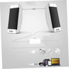 Picture of Mobestech Computer Speakers 2pcs Portable Notebookwhite Wired Sound Powered Speakers for Desktop Mini Speaker Multimedia Loudspeaker USB Stereo Computer Laptop White Portable Speakers