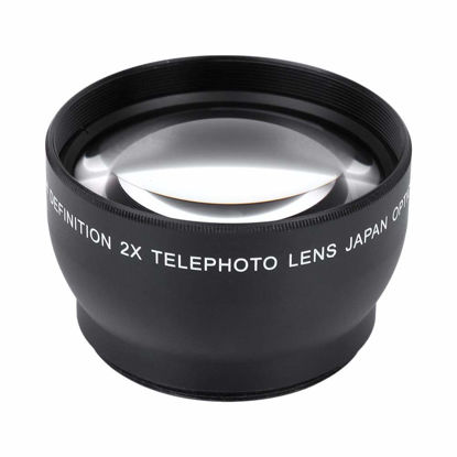 Picture of 52mm 2X Camera Lens, Magnification HD Converter Telephoto Lens for 52mm Mount Camera