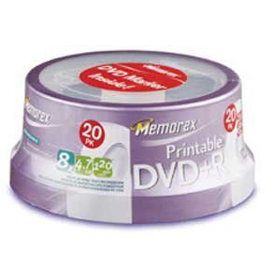 Picture of Memorex DVD+R 20PK Spindle Print 8X (32024723)