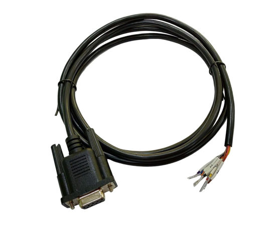 Picture of CompuCablePlusUSA Best Industrial Serial DB9 D-Sub 9 Pin RS232 Cable with Bare Wire - 28 AWG Black PVC Jacket (Female, 10 Feet)