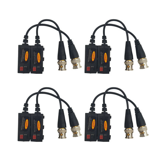 Picture of Evertech 4 Pairs 5MP Passive Video Tranceiver Compatible with AHD TVI CVI Analog Video for 720P/960P/1080P/3MP/5MP Security Cameras