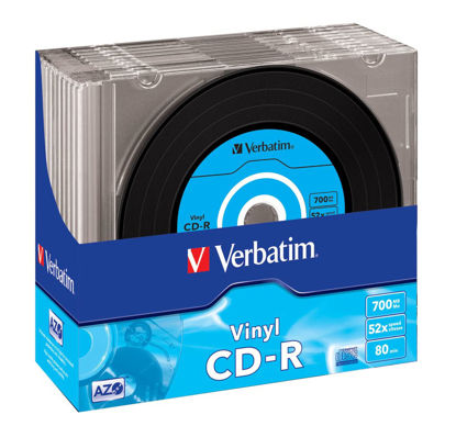 Picture of Verbatim 43426 52x Vinyl CD-R - Slim Case 10 Pack