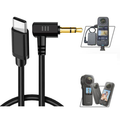 Picture of Coyktonty Audio Adapter Cable for Insta360 ONE RS 1-Inch 360 Edition,Type-C to 3.5mm