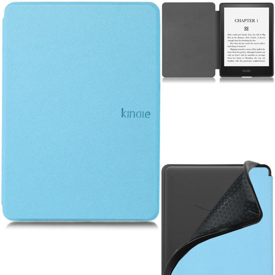Picture of REASUN Case for Kindle Paperwhite 2021,Premium PU Leather Folio Cover with Smart Auto Sleep/Wake Slim Protective Case for 6.8" Amazon Kindle Paperwhite 11th Generation,2021 Release, Blue
