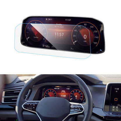 Picture of LUWU for 2024 Volkswagen Atlas Screen Protector 10.2 Inch 2024 Volkswagen Atlas Accessories 2024 VW Atlas SE/SEL Screen Protector Tempered Glass 9H Anti-glare 2024 Atlas Touchscreen Protective Film