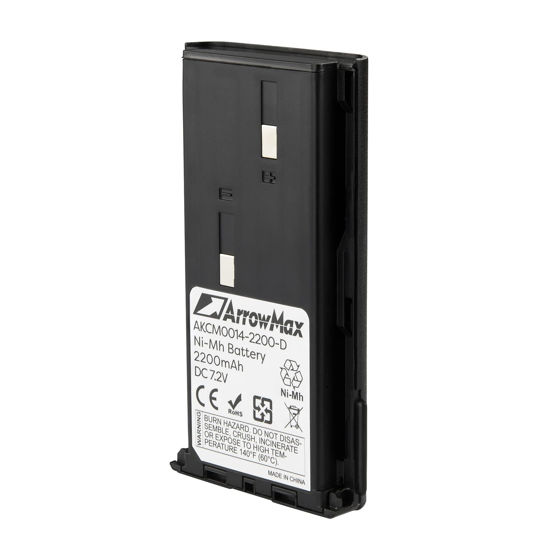 Picture of Arrowmax 7.2V 2200mAh Ni-MH Replacement Battery for Kenwood KNB-14 KNB-15 TK-260 TK-372 TK-3107 (AKCM0014-2200-D)