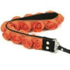 Picture of Capturing Couture Organza Floral Camera Strap, Orange - Adjustable for DSLR or Mirrorless Camera, Rose Flower Trim