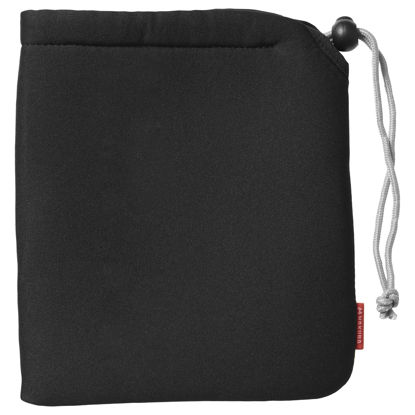 Picture of ハクバ Hakuba KCS-37L Camera Pouch, Soft Cushion Pouch, Large, Black, Camera Case, Drawstring Gadget Case, Inner Pouch, Digital Camera