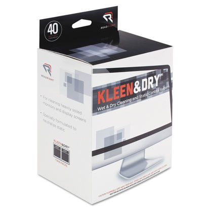Picture of Read Right RR1305 Two Step Screen Kleen Wet and Dry Cleaning Wipes 5 x 5 40/Box