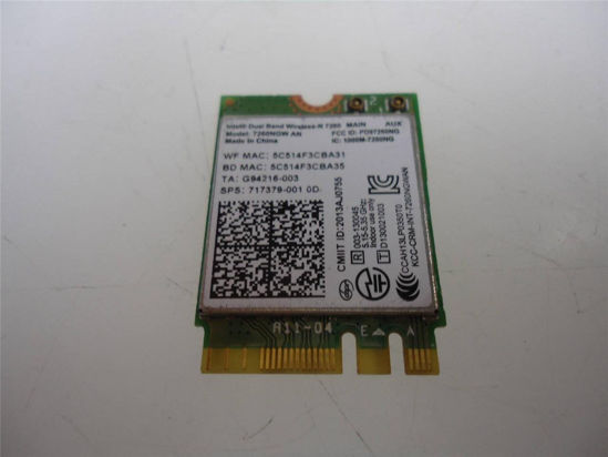 Picture of Intel Dual Band Wireless-ac 7260 7260ngw Ngff Pcie Bluetooth Bt Wireless WiFi Card 802.11 Ac a B G N Kttyn for Dell Laptop