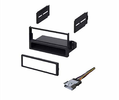 Picture of Single DIN Car Stereo Install Kit and Wire Harness Made for Saturn- 2003 Ion, 2000-2005 L Series, 2000-2002 S Series, 2002-2003 Vue