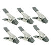 Picture of HONMEET 6pcs 4 Clip Heavy Duty Backdrop Stand Photo Studio Clamp Wood Working Clips Studio Backdrop Clips Clip for Reflectors Backdrop Clips for Photography Clip for Studio Linoleum Grey