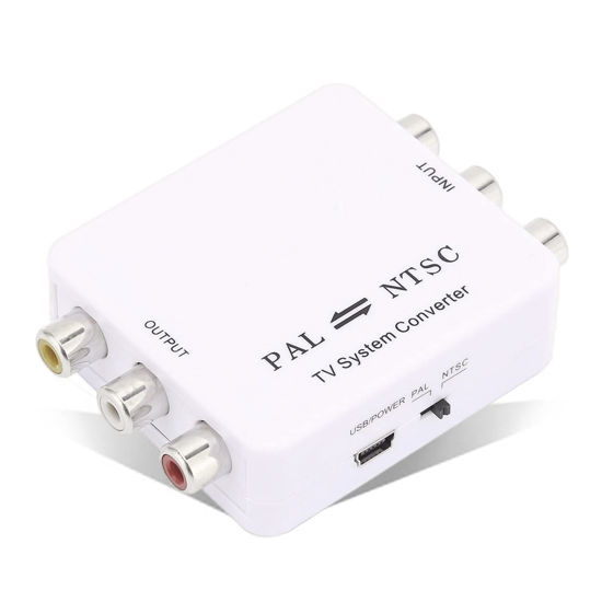 Picture of Mini PAL to NTSC Converter PAL NTSC Mutual Conversion Converter Adapter for Most DVD Players/recorders, camcorders, VCRs, Video Monitors and Various TV Systems