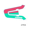 Picture of MC MOTOPARTS Headsets Decal Protection Cover Sticker x2 TT002 Pink Green Compatible with Cardo Packtalk Edge