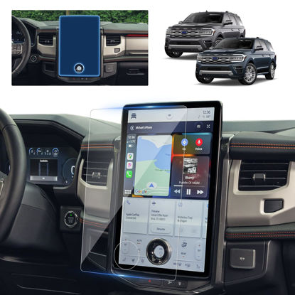 Picture of BSTW for 2024 Ford Expedition Screen Protector for 2022-2024 Expedition SYNC 4A 15.5" Display Expedition SUV Accessories Touch Screen Guard Tempered Glass Protective Film (Expedition 15.5-In HD)