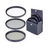 Picture of ProOptic 67mm Digital Essentials Filter Kit, with Ultra Violet (UV), Circular Polarizer and Neutral Density 2 (ND2) Filters, with Pouch