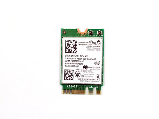 Picture of OEM Dell Intel Dual Band Wireless-AC 3160 Wifi & Bluetooth Card 0N2VFR N2VFR