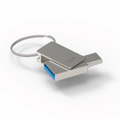 Picture of USB C and USB 3.0 Waterproof 32GB Flash Drive - 2 in 1 Type C USB with Ultra-Fast Transfer Speed - Dynon Metrics Machined Alloy Casing OTG Memory Stick - for iPad, Android, MacBook, PC, iPhone 15
