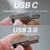 Picture of USB C and USB 3.0 Waterproof 32GB Flash Drive - 2 in 1 Type C USB with Ultra-Fast Transfer Speed - Dynon Metrics Machined Alloy Casing OTG Memory Stick - for iPad, Android, MacBook, PC, iPhone 15