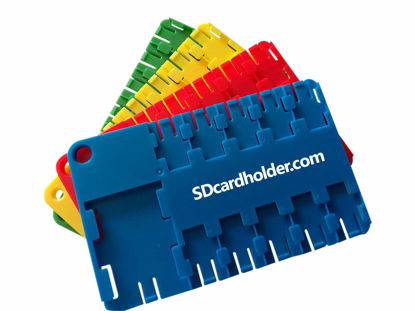 Picture of Micro Sd Card Holder Organizer 4-Pack (Assorted Colors)