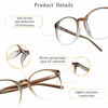 Picture of LifeArt Blue Light Blocking Glasses, Computer Reading Glasses, Gaming Glasses with Spring Hinge, TV Glasses for Women Men, Anti Glare (Clear Brown, 1.25 Magnification)
