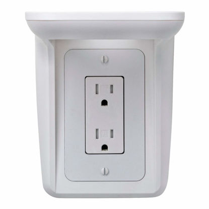 Picture of Knox Gear Multi-Purpose Outlet Wall Shelf with Built-in Cable Management (White)
