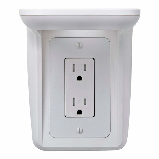 Picture of Knox Gear Multi-Purpose Outlet Wall Shelf with Built-in Cable Management (White)