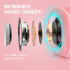 Picture of JiaLG USB Powered Computer Stereo Speakers Mini Portable Bookshelf Speakers with Subwoofer Pc Speakers for Desktop Laptop Computer ATV, Pink, 6.5 feet