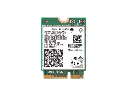 Picture of AX201NGW Dual Band CNVio2 M.2 802.11ax WLAN Bluetooth 5.1 WiFi Card L57250-005 Compatible Replacement Spare Part for Intel Compatible and Laptop Systems