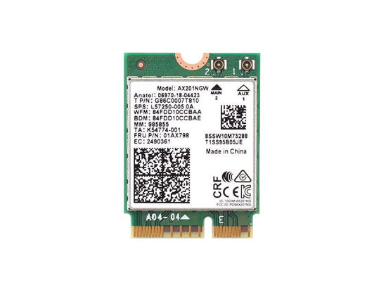 Picture of AX201NGW Dual Band CNVio2 M.2 802.11ax WLAN Bluetooth 5.1 WiFi Card L57250-005 Compatible Replacement Spare Part for Intel Compatible and Laptop Systems