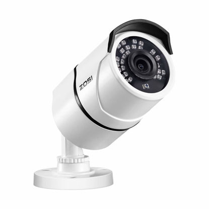 Picture of ZOSI 1/3" CCTV Bullet Security Camera 1000TVL High Resolution Day Night Vision Weatherproof Surveillance Cameras- 36PCS Infrared LEDs, 100ft(30m) IR Distance, Aluminum Metal Housing white