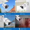 Picture of ZOSI 1/3" CCTV Bullet Security Camera 1000TVL High Resolution Day Night Vision Weatherproof Surveillance Cameras- 36PCS Infrared LEDs, 100ft(30m) IR Distance, Aluminum Metal Housing white
