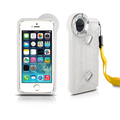 Picture of Underwater Housing for iPhone 6/6s Plus iPhone7 Plus, Grade IP68 Professional [100m/328ft] Dive Swimming Underwater Photo Video Camera Waterproof Case Cover for iPhone 6/6S/7 Plus 5.5 inch (Clear)