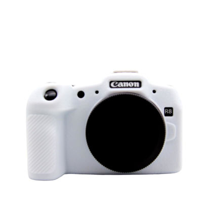 Picture of STSEETOP Camera Case for Canon EOS R8 - Protective Silicone DSLR Skin Cover, Detachable Cage, Shockproof, Dustproof (White)